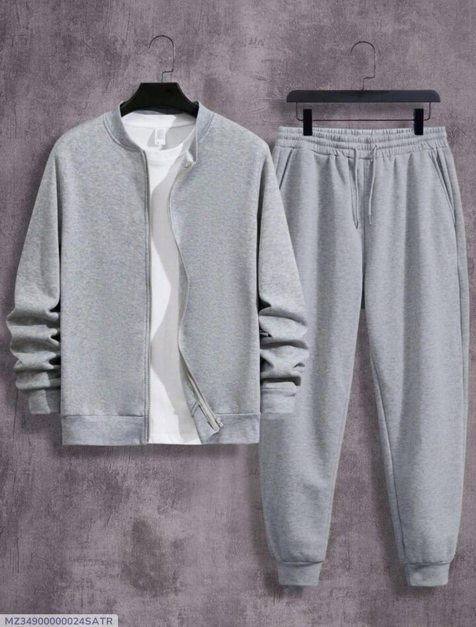 2 Pcs Sweat Shirt Track Suit For Men's Winter Collection